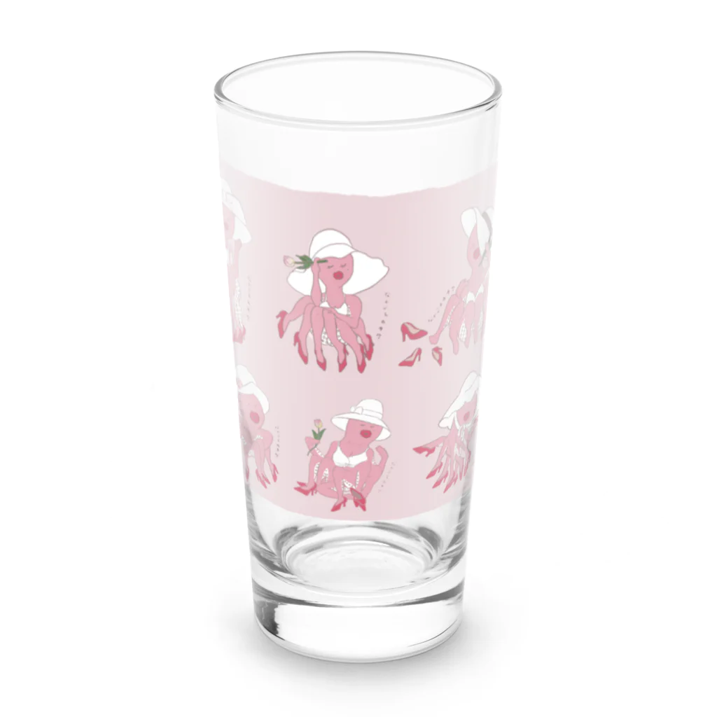 なかじまあゆみの雑貨屋さんの蛸大集合 Long Sized Water Glass :front