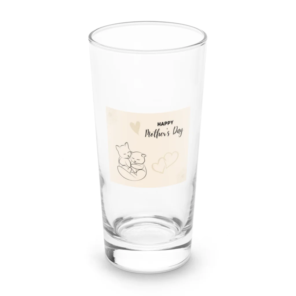 tamanahaの助け合いのネコ魂 Long Sized Water Glass :front