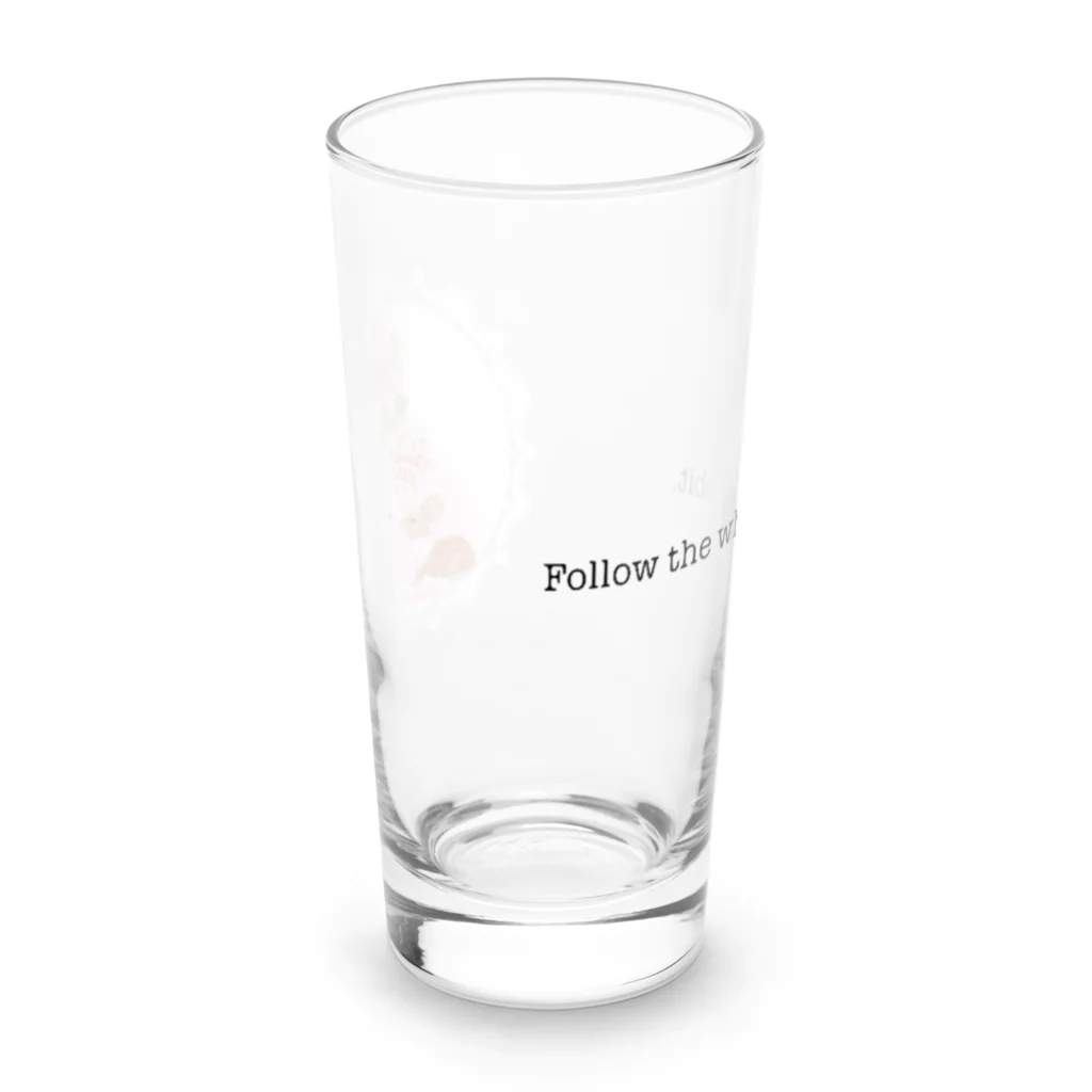 idumi-artの白うさぎ　matrixバージョン Long Sized Water Glass :front