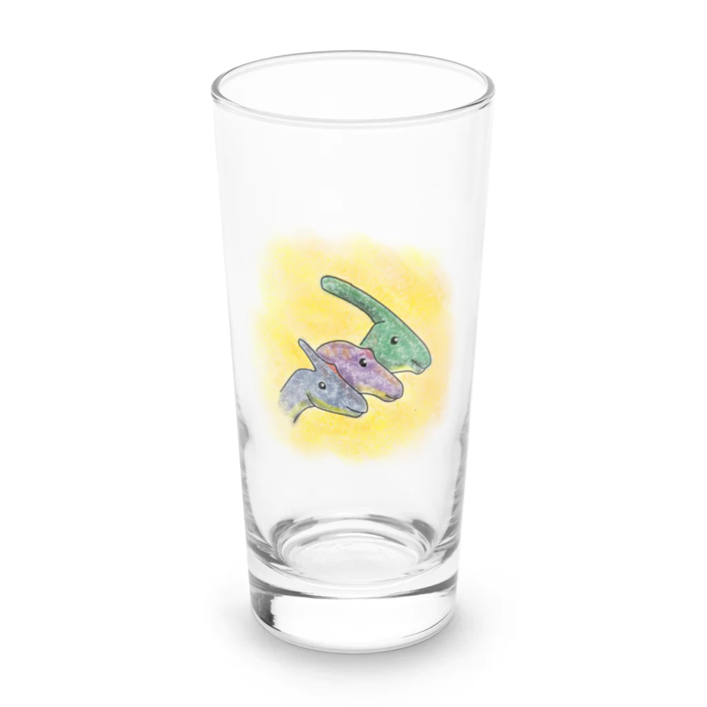 ひつじときのこのサウロロフスプロサウロロフスパラサウロロフス Long Sized Water Glass :front