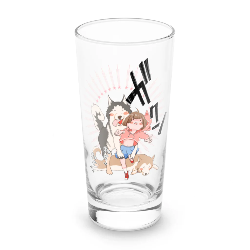 創作男子・稲冨のわん、わんわんわん！その2 Long Sized Water Glass :front