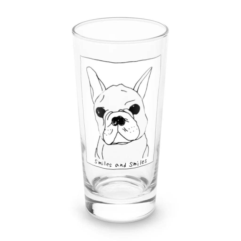 s:miles and s:milesのフレンチブルドック Long Sized Water Glass :front