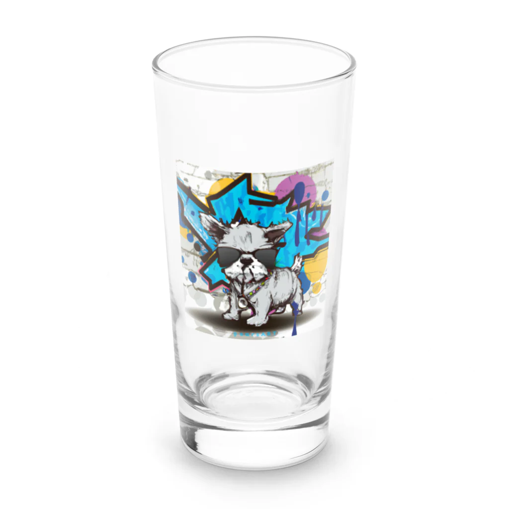 gearsARTのギャング犬 Long Sized Water Glass :front