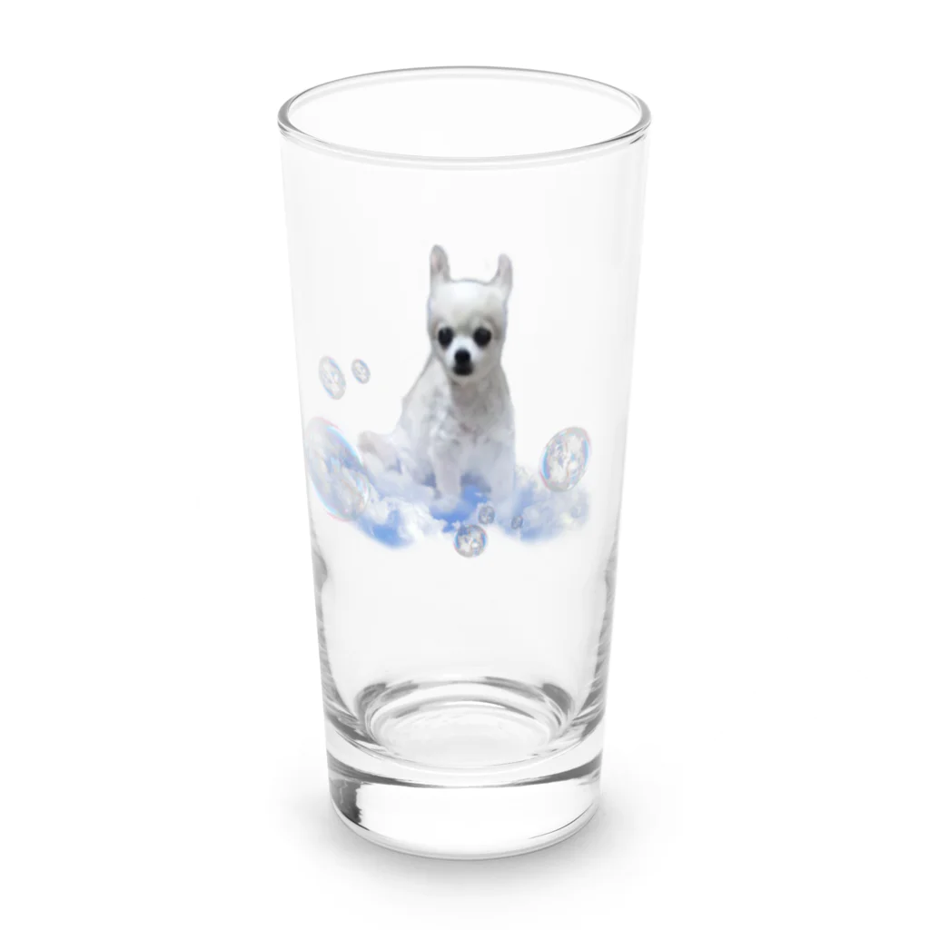 角刈りの犬の角刈りの犬　くものうえver Long Sized Water Glass :front