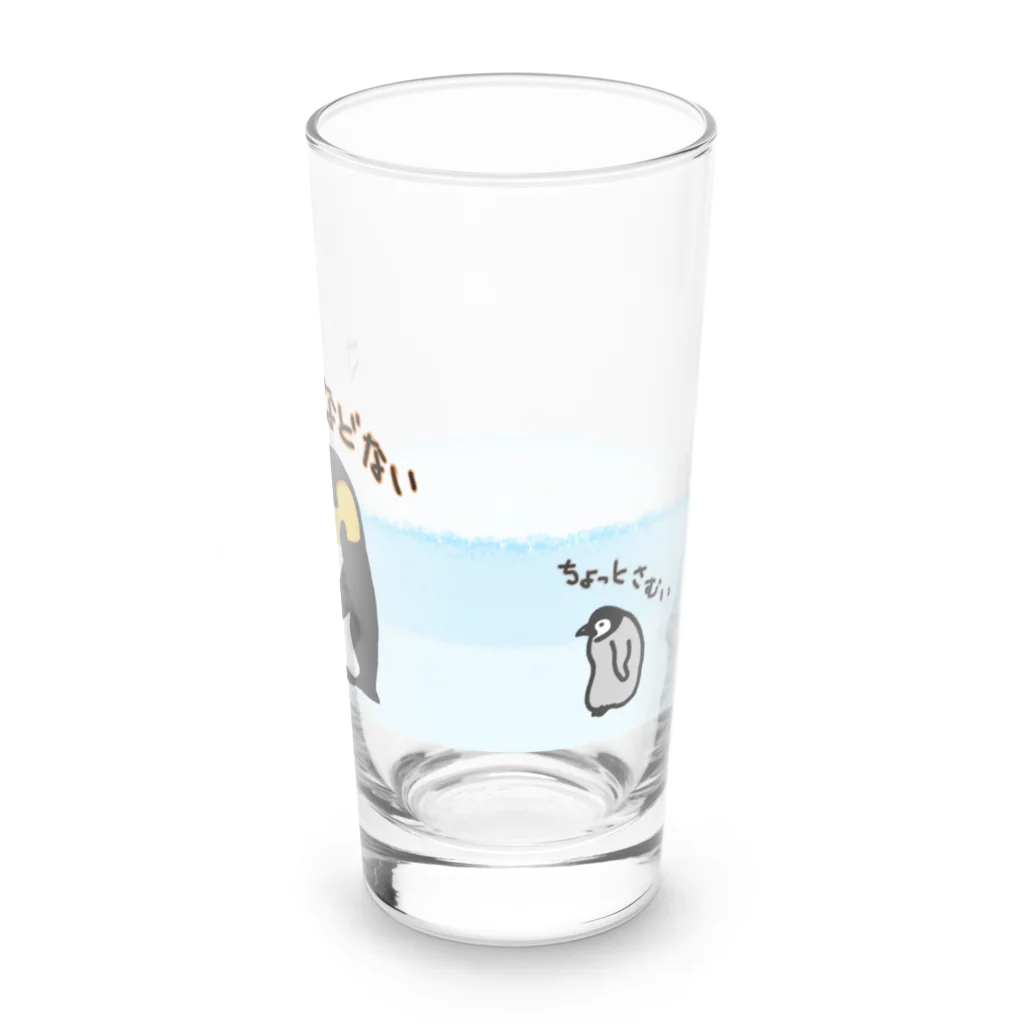 いきものや　のの（別館）のコウテイペンギンのおやこ（背景あり） Long Sized Water Glass :front