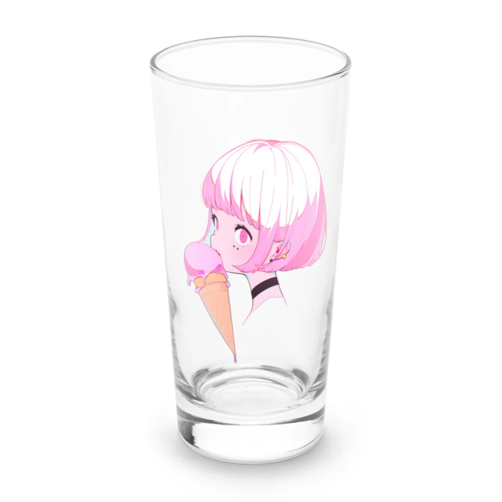 ヤバいTシャツ屋しゃんの暑い夏はアイスだ012 Long Sized Water Glass :front