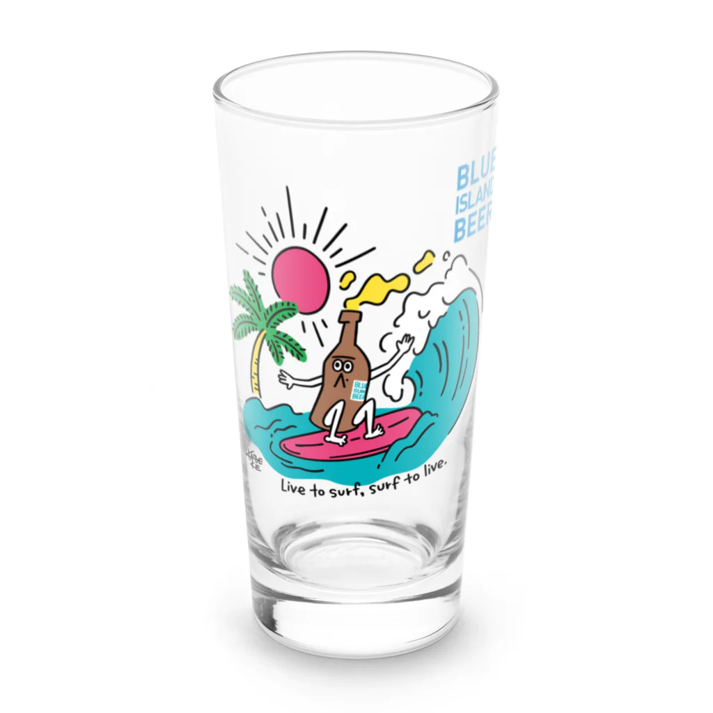 BLUE ISLAND BEER グッズストアのBLUE ISLAND SURFER Long Sized Water Glass :front