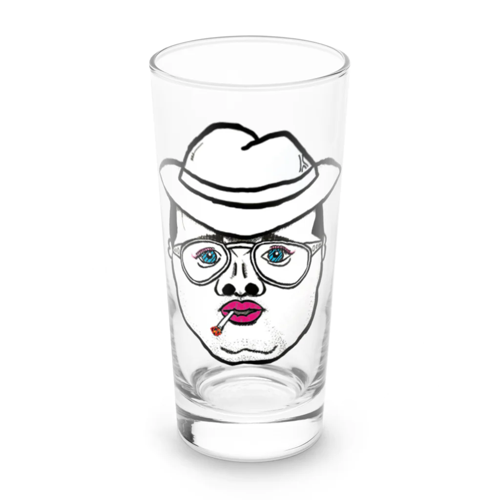 金剛力ぷりすけ像のブルーアイズ女スパイ田中ことこ Long Sized Water Glass :front