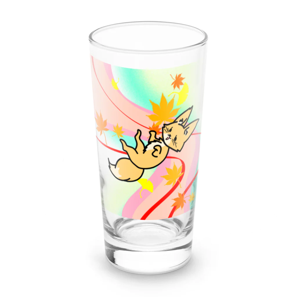 Wan-Wan-Oの紅々遊々 Long Sized Water Glass :front