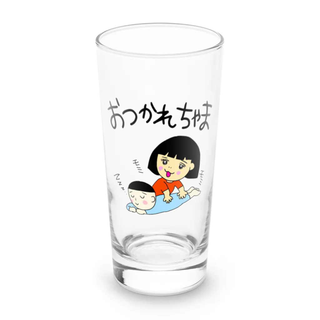 ちゃものめーこのおつかれちゃま Long Sized Water Glass :front