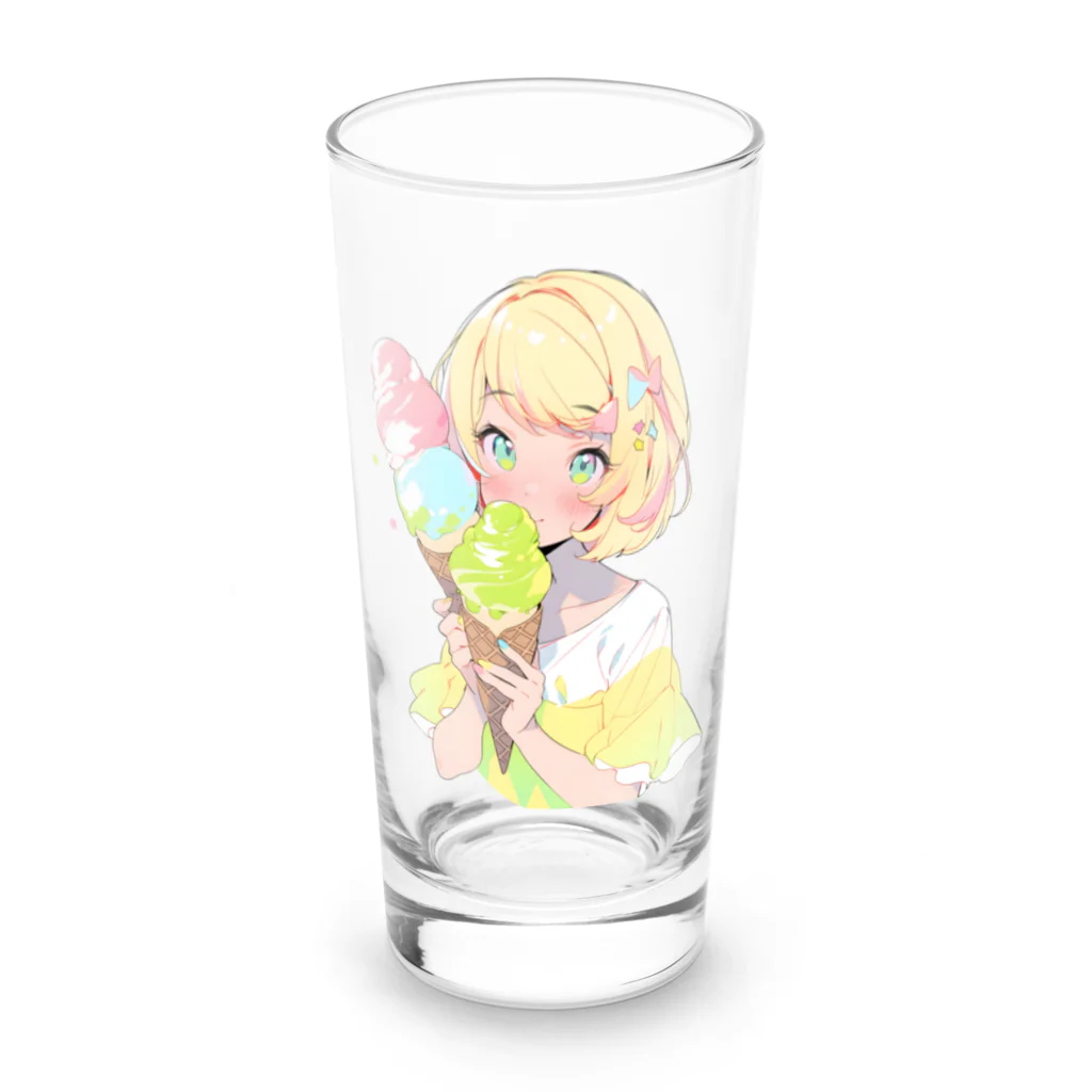 ヤバいTシャツ屋しゃんの夏だ！アイスだ 017 Long Sized Water Glass :front