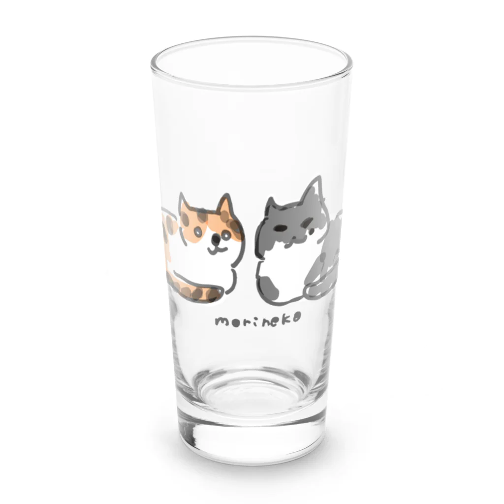 保護ねこカフェ もりねこのふたばちゃん&べべちゃん Long Sized Water Glass :front