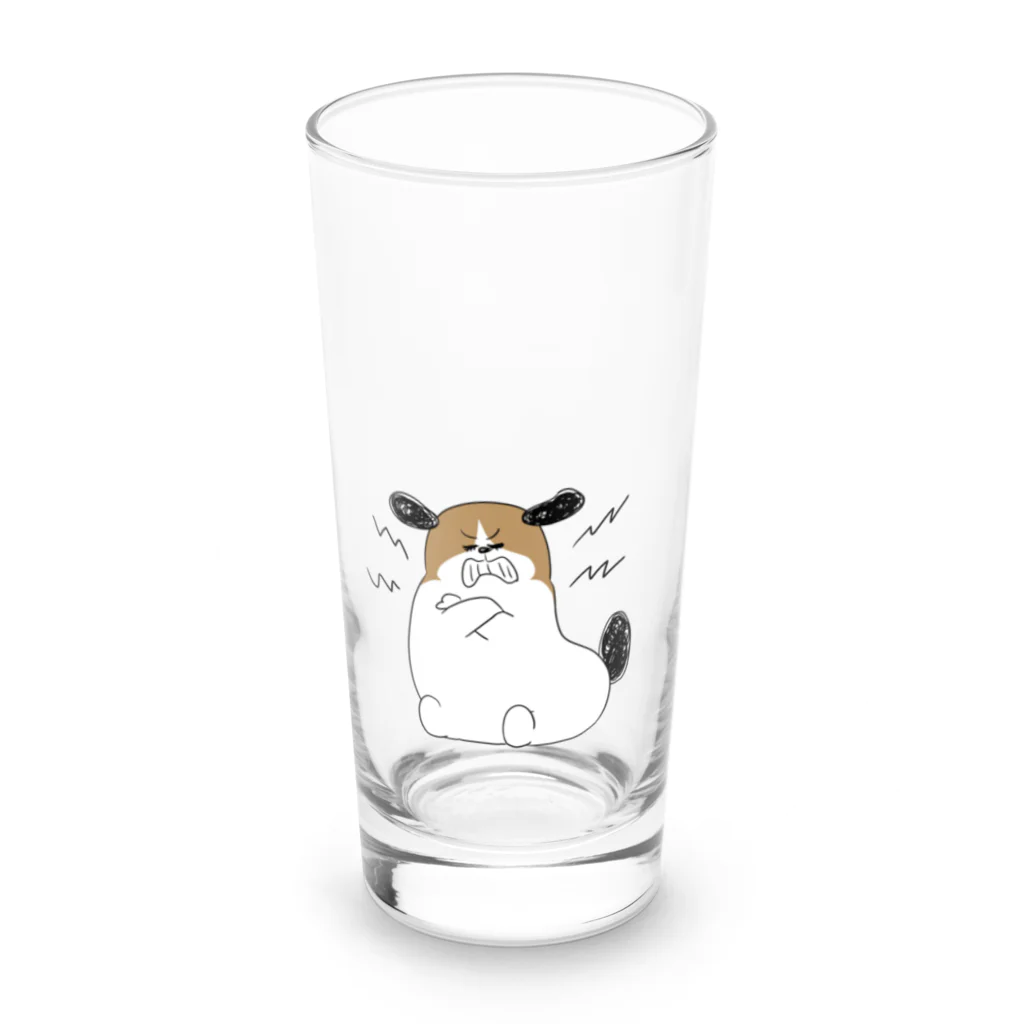 マツバラのもじゃまる歯ぎしり Long Sized Water Glass :front