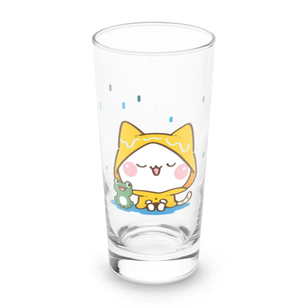 DECORの気づかいのできるネコ　雨の日ver. Long Sized Water Glass :front