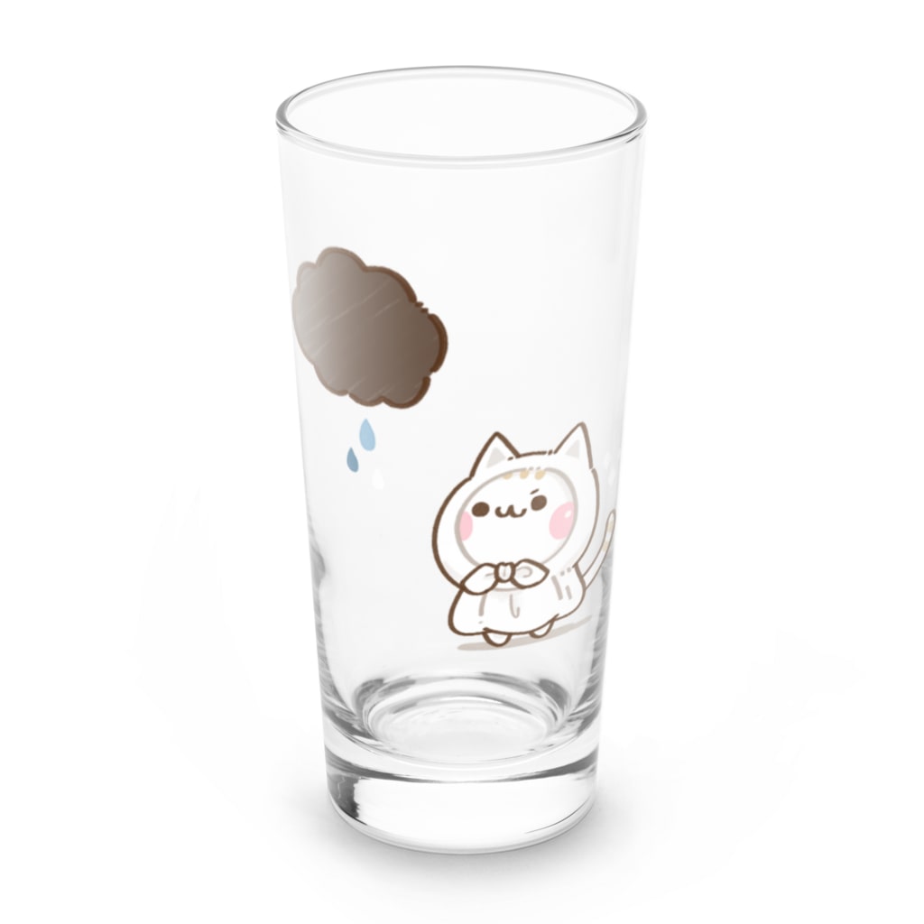 DECORの気づかいのできるネコ　てるてる坊主ver. Long Sized Water Glass :front