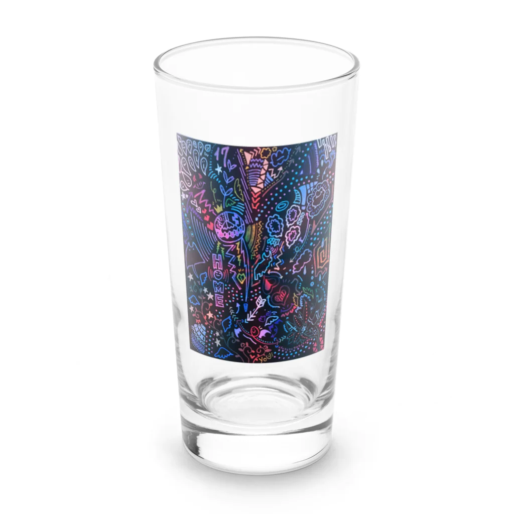 17ARTstyleのHOMEシリーズ/ポップアート/カラフル Long Sized Water Glass :front