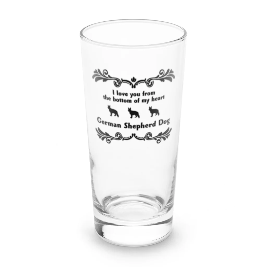 onehappinessのジャーマンシェパードドッグ　wing　onehappiness Long Sized Water Glass :front