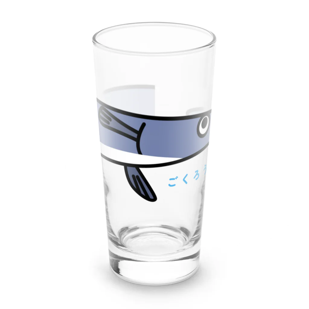 B-catの魚だじゃれシリーズ「ごくろうサンマ」コップ系 Long Sized Water Glass :front