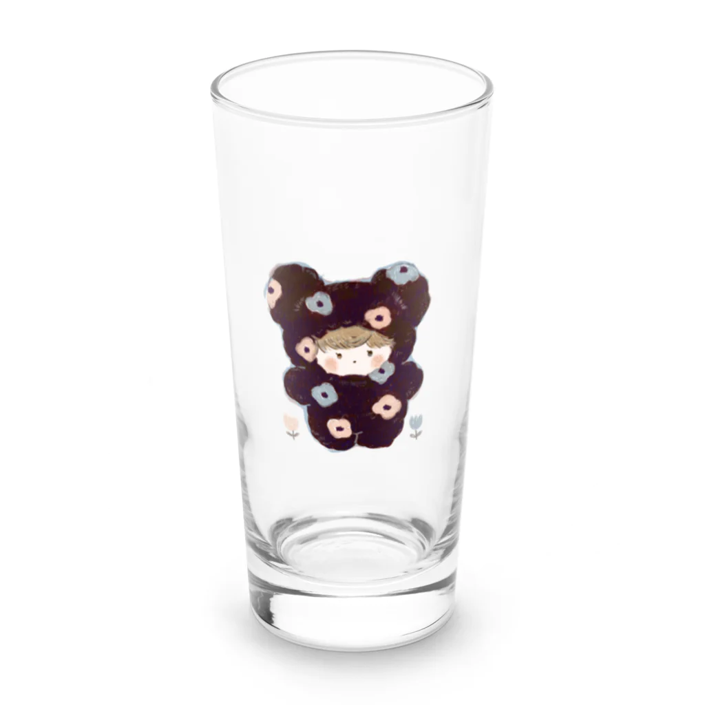 asami_sanの花がらのもこもこ Long Sized Water Glass :front