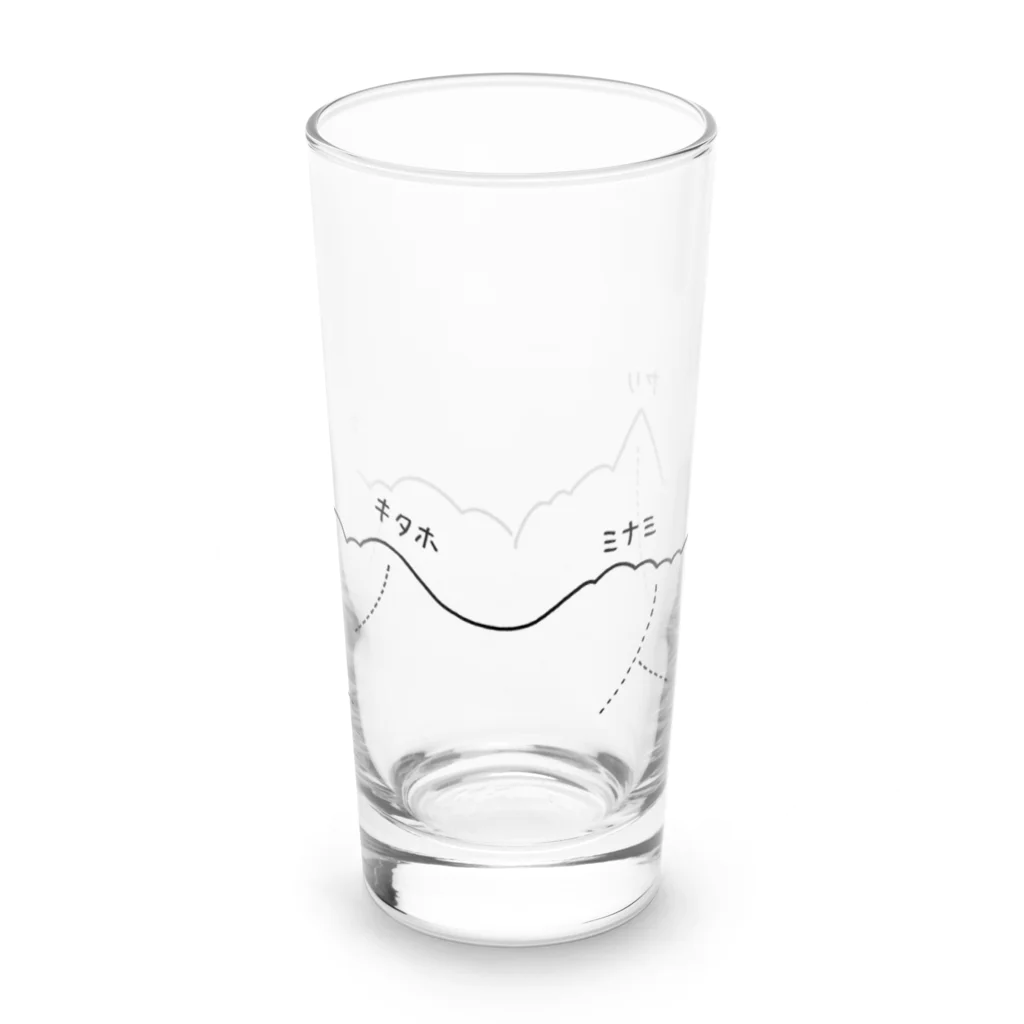 まつのき商店のゆるい槍穂高 Long Sized Water Glass :front