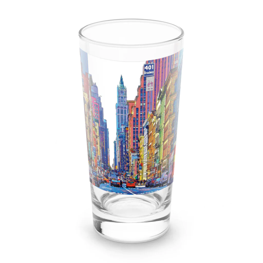 GALLERY misutawoのニューヨーク ブロードウェイの喧騒 Long Sized Water Glass :front