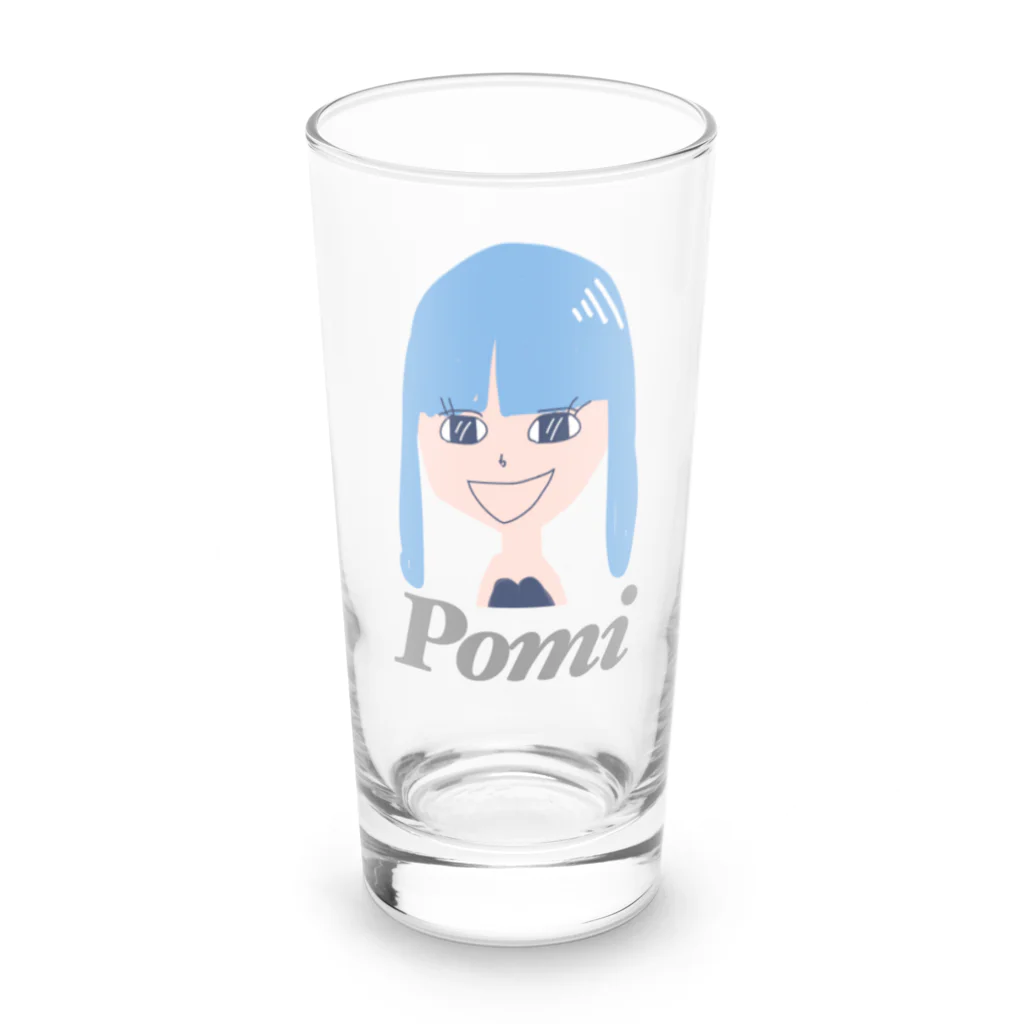 🌈💙ぽんきー商店のぽみ笑顔Ⅲ Long Sized Water Glass :front