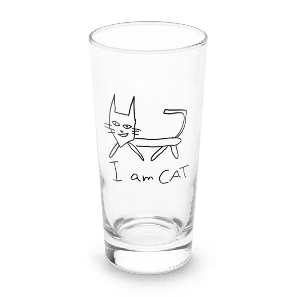 生活の絵が下手な人の考える猫 Long Sized Water Glass :front