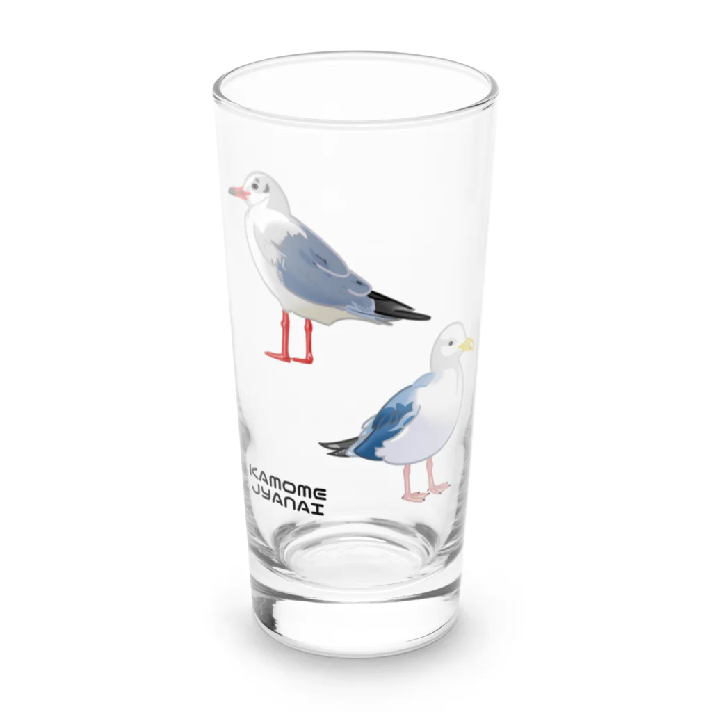 やちよ｜リアル鳥イラストのカモメじゃないよ Long Sized Water Glass :front