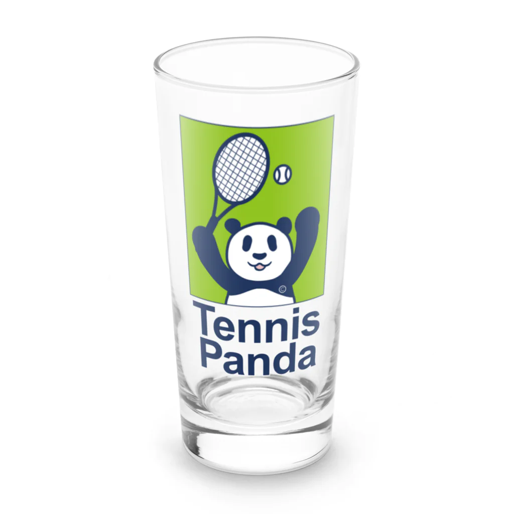 map5（マップファイブ）デザイン・ライセンス・ストック　のパンダ・テニス・TENNIS・アイテム・デザイン・ラケット・ガット・イラスト・スポーツ・Tシャツ・サーブ・かっこいい・かわいい・選手・画像・ボール・王子・絵・オリジナル（C） Long Sized Water Glass :front