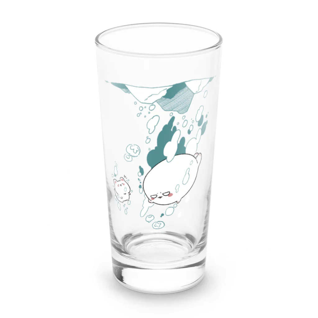 あざらし舎のざぶーんアザラシ Long Sized Water Glass :front