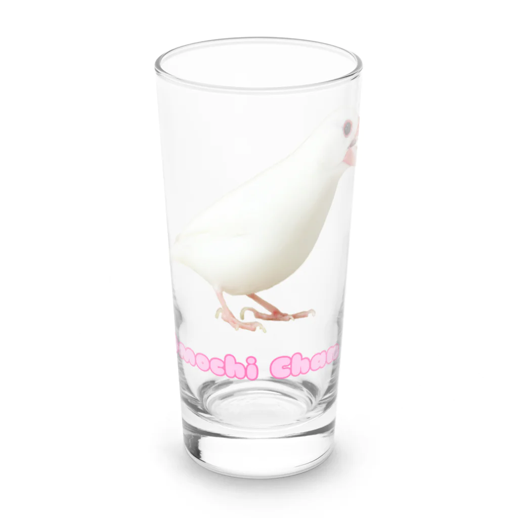 もちらむショップの白文鳥のおもちちゃん Long Sized Water Glass :front