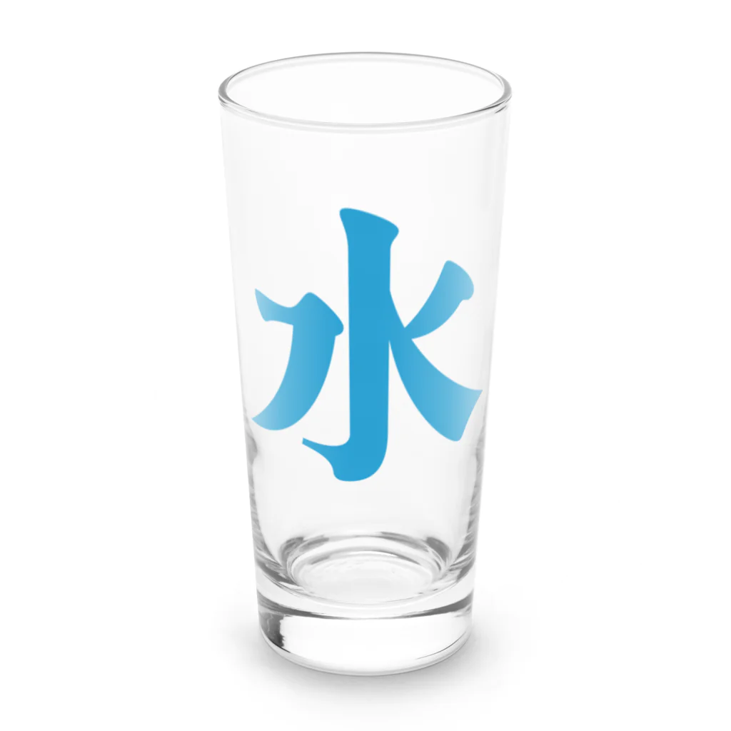 ねむ家のすずりの水を飲んでいる Long Sized Water Glass :front