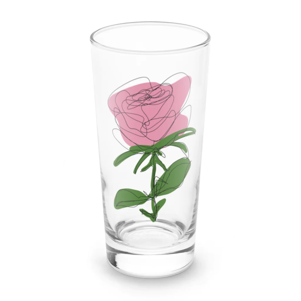 サラスシのmy ROSE ピンク Long Sized Water Glass :front