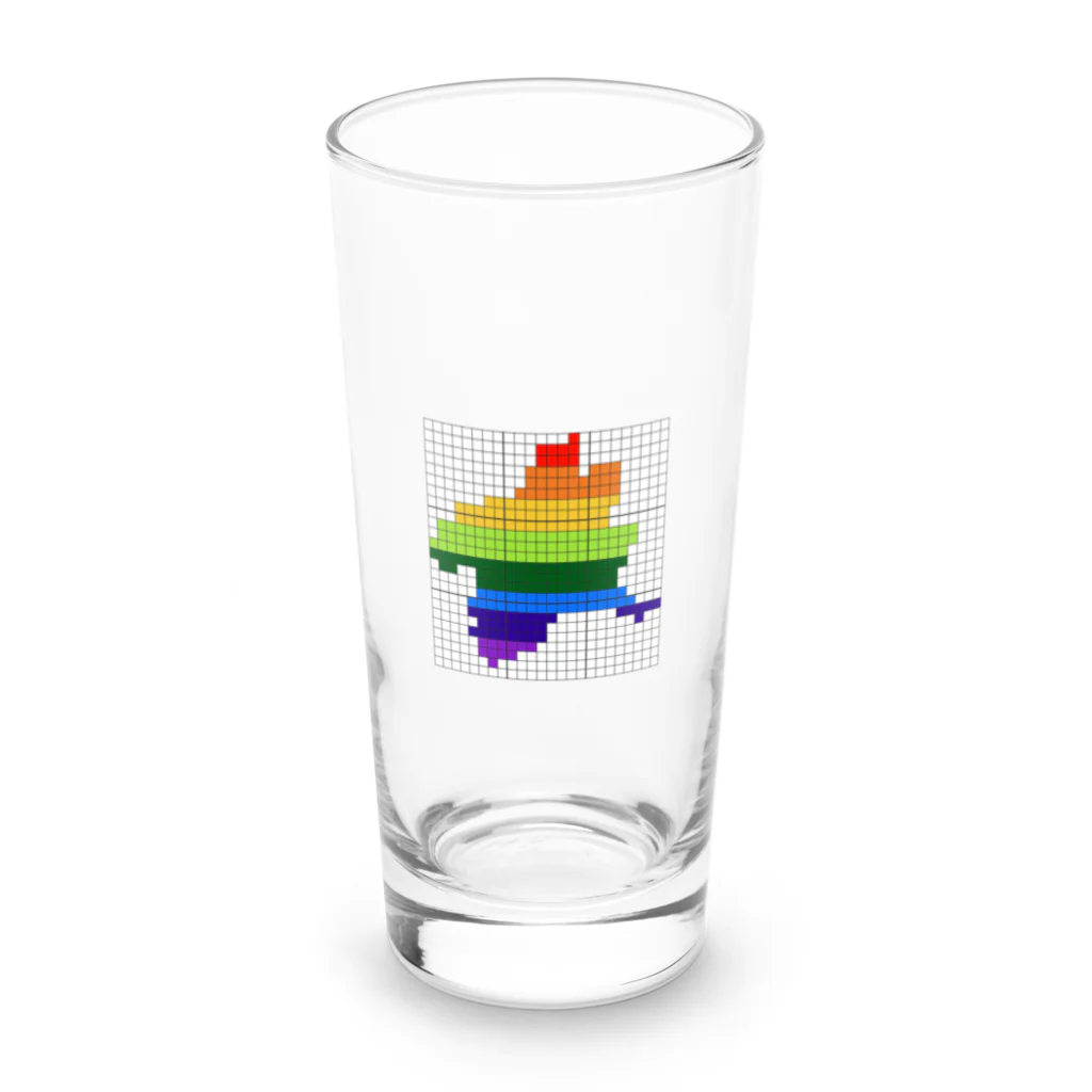 ドット絵ぐんまのドット絵ぐんま24 レインボー Long Sized Water Glass :front