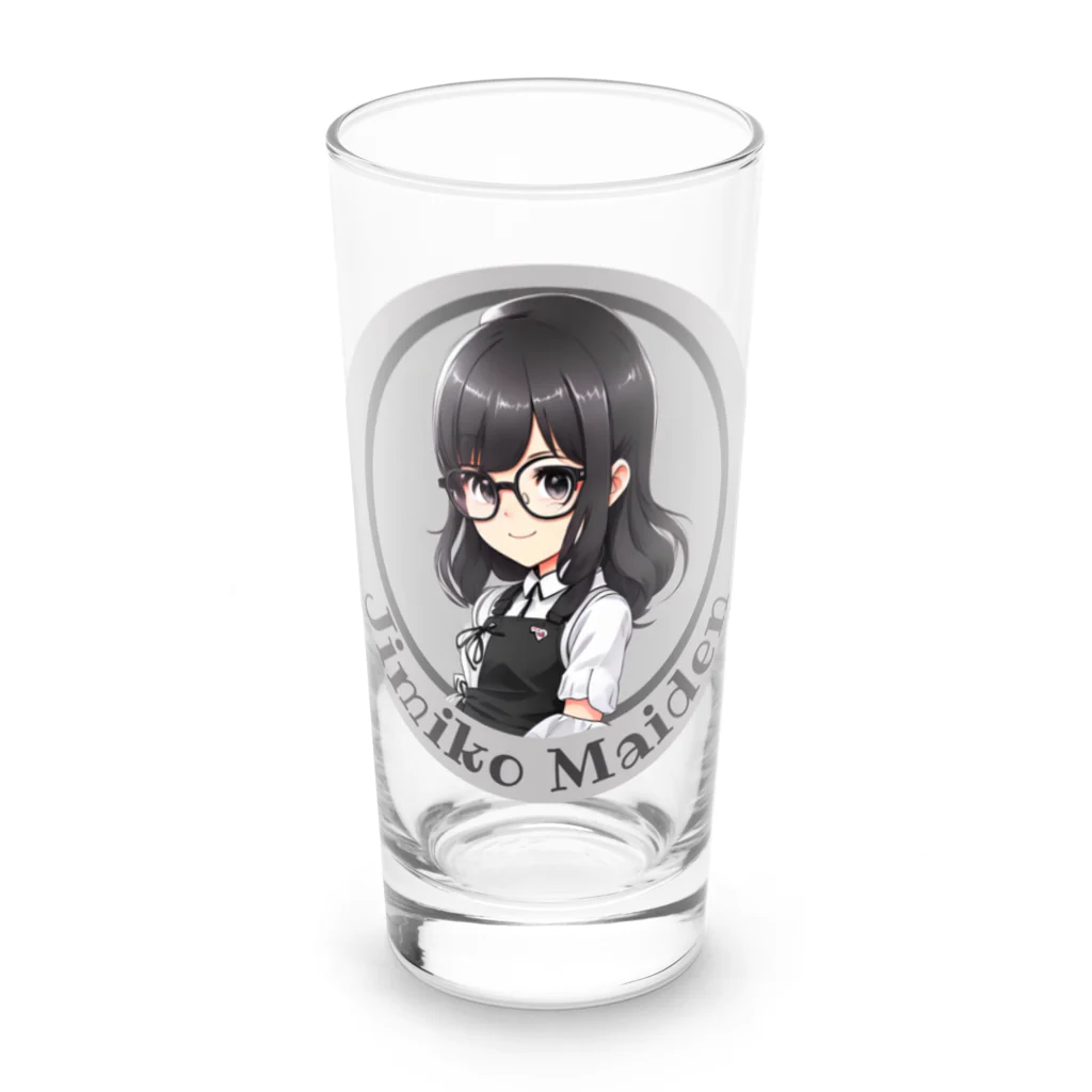 Jimiko Maiden (ジミコメイデン)の【Jimiko Maiden】にっこりメイド（ディフォルメ） Long Sized Water Glass :front