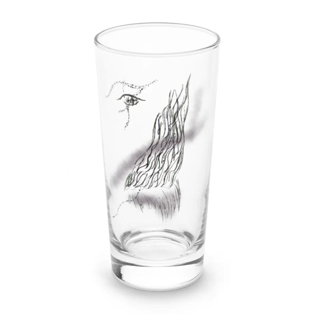 でじるみ富士のフクロウ Long Sized Water Glass :front