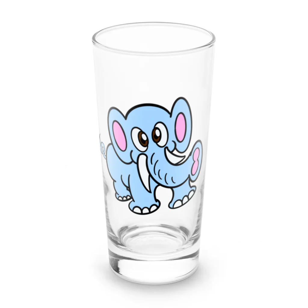 じゅうに（Jyuuni）の0001・青いぞうさん（じゅうにブランド） Long Sized Water Glass :front