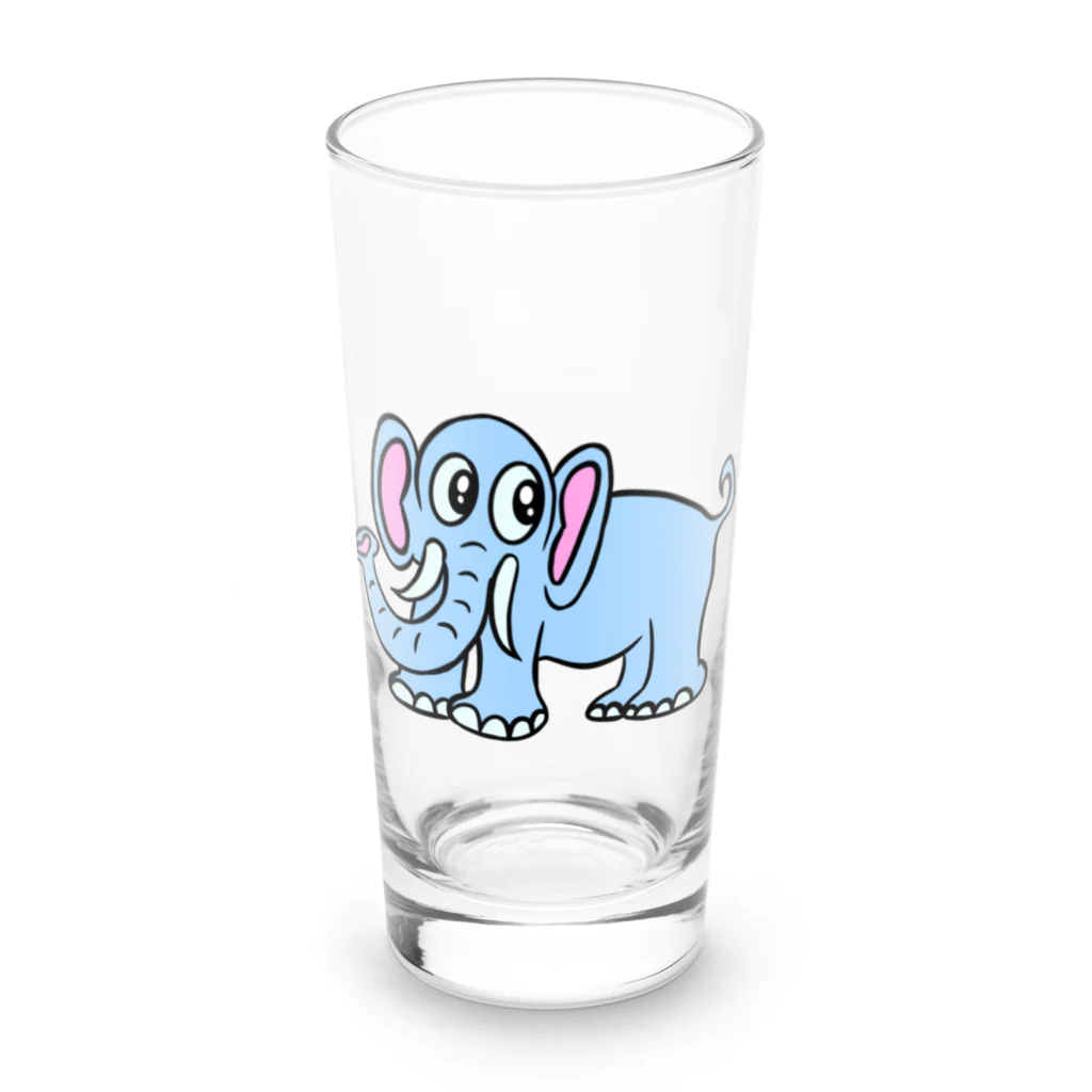 じゅうに（Jyuuni）の0002・青いぞうさん（じゅうにブランド） Long Sized Water Glass :front