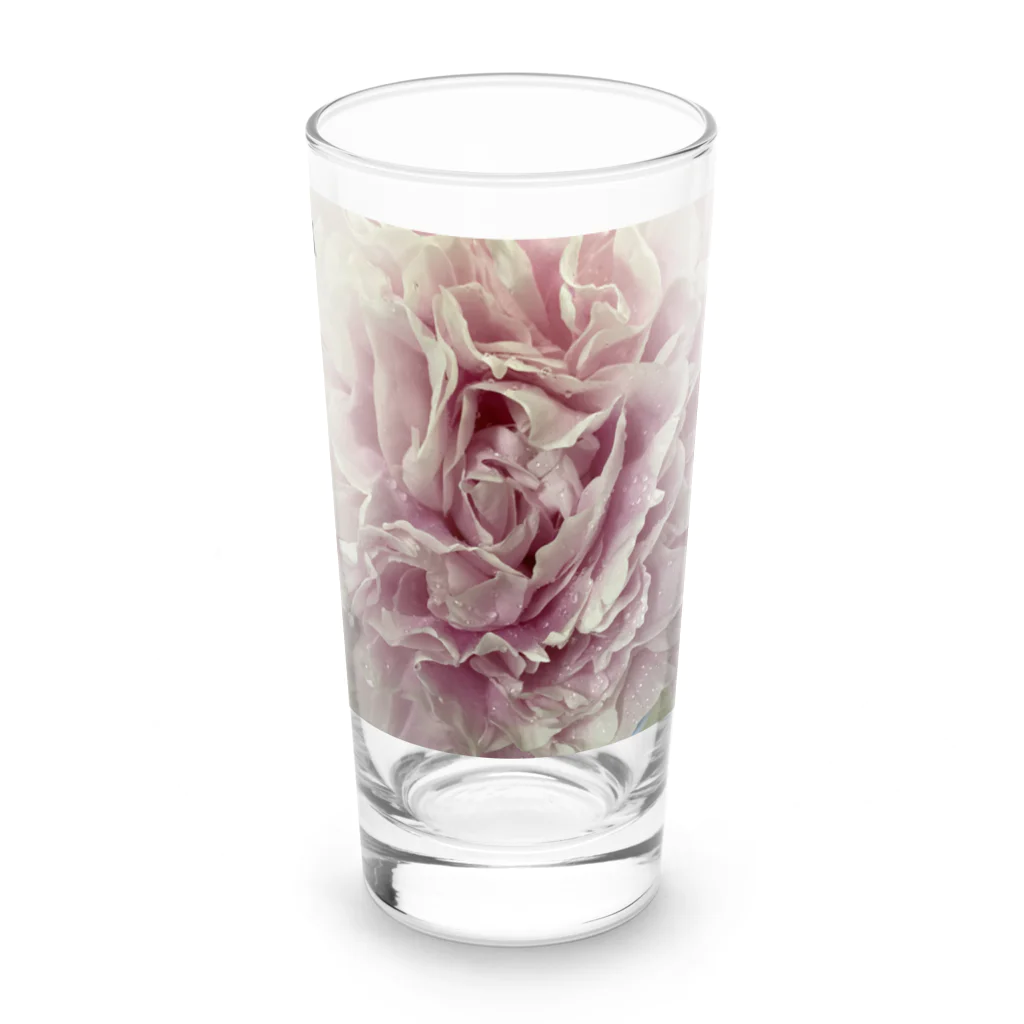 米農家の絵描きのうちの芍薬 Long Sized Water Glass :front