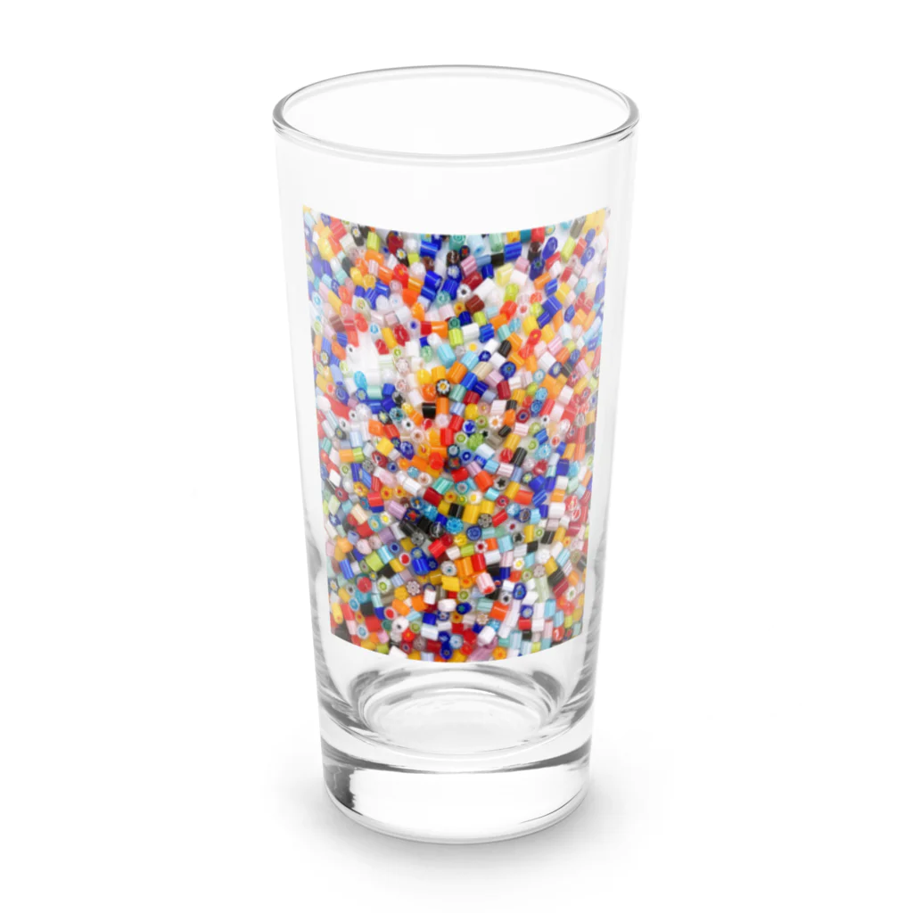 米農家の絵描きのガラス玉たち Long Sized Water Glass :front