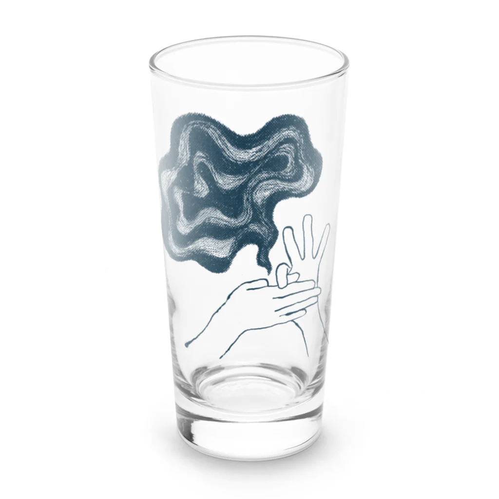 北風のゼリーのモヤるマジック（紺） Long Sized Water Glass :front