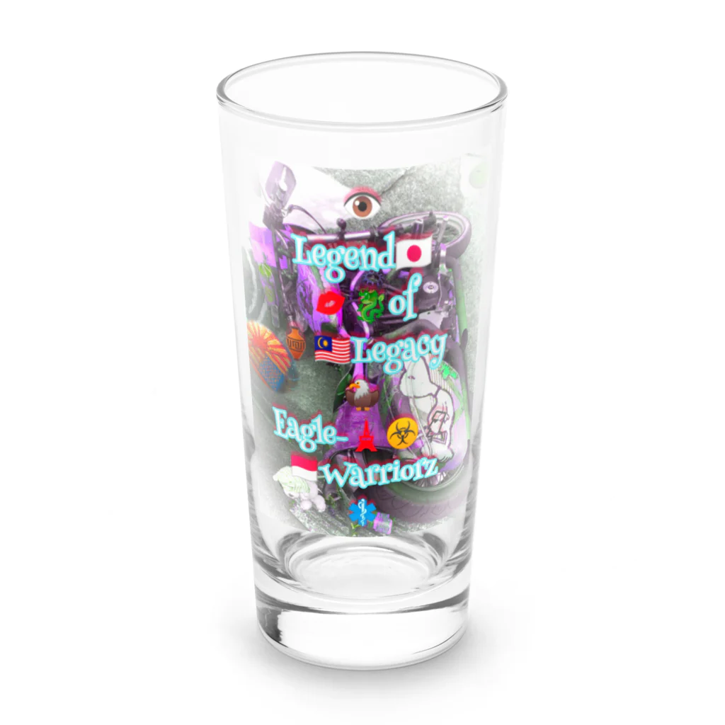 ハーレー最大最強SNOOPYの居眠りハーレー 転倒 Long Sized Water Glass :front