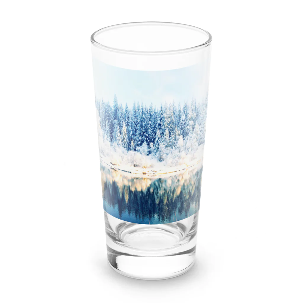 Let's Go for a Walkのwhite forest Long Sized Water Glass :front