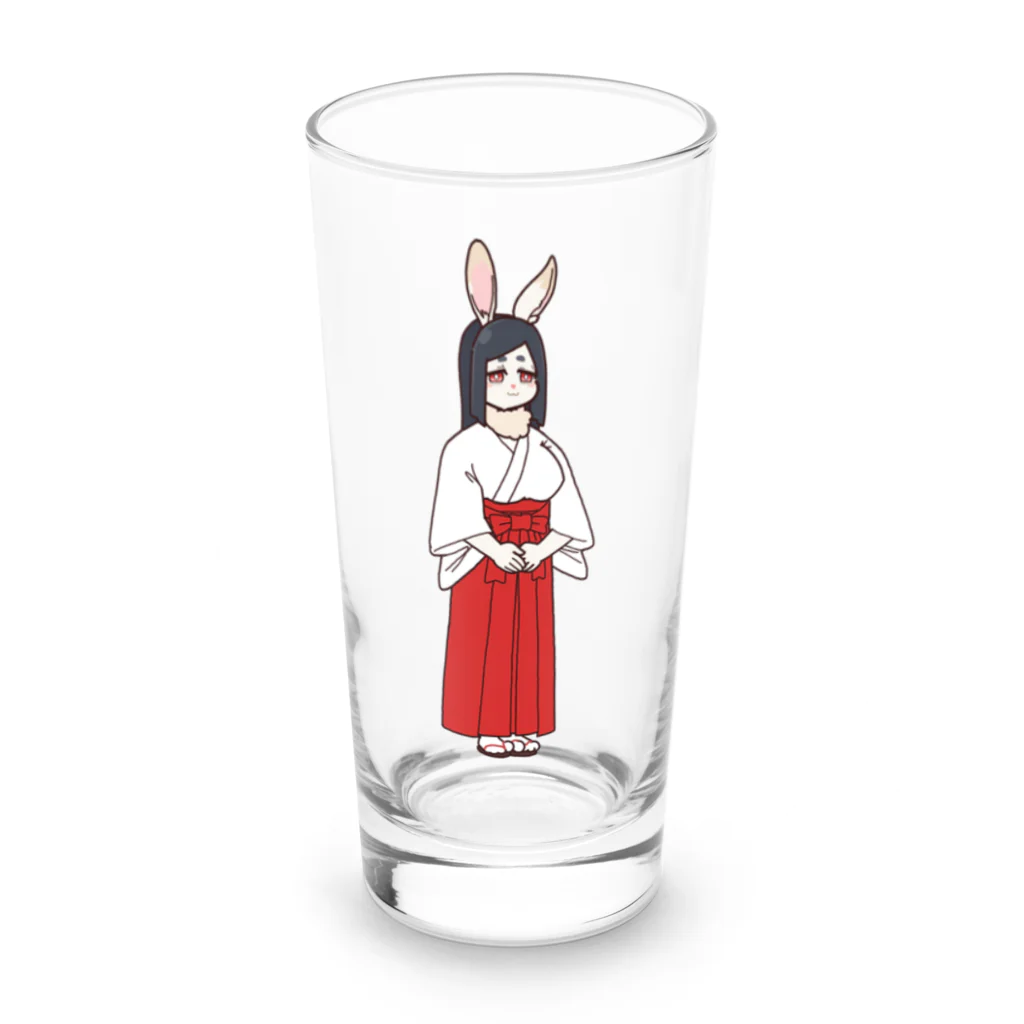 TukaretaINUのうさぎ巫女さん Long Sized Water Glass :front
