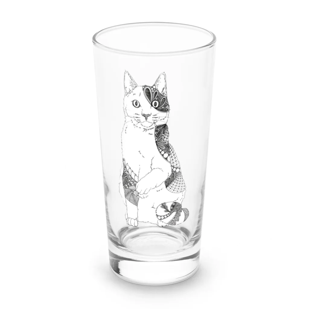 とうきちの三毛猫 Long Sized Water Glass :front