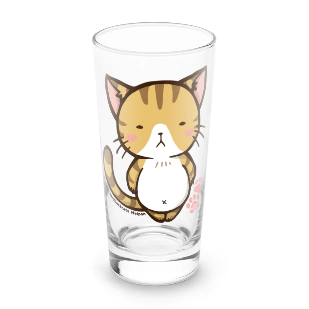 MarchenCatののほほんネコさん【まいぽん】 Long Sized Water Glass :front