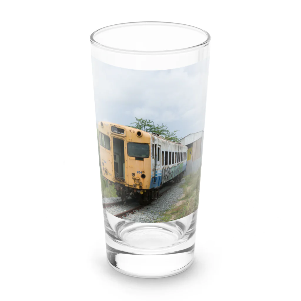 Second_Life_of_Railwaysのタイ国鉄の車窓からキハ58の廃車体を見る Long Sized Water Glass :front