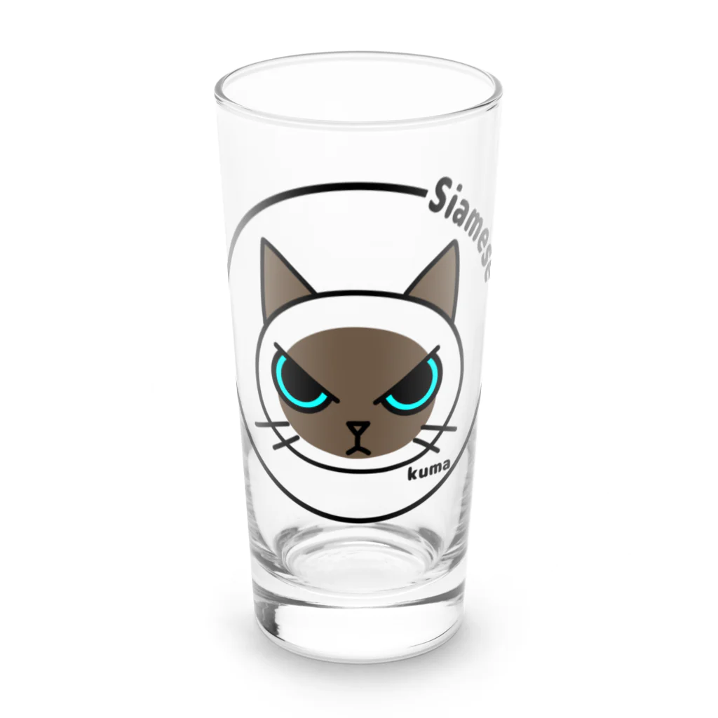 mkumakumaのシャムネコ Long Sized Water Glass :front