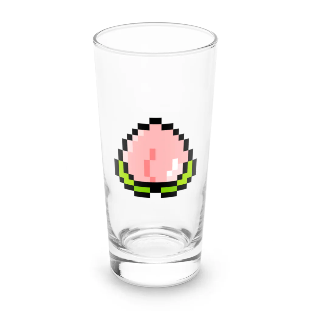 やきぱんのドット絵のもも Long Sized Water Glass :front