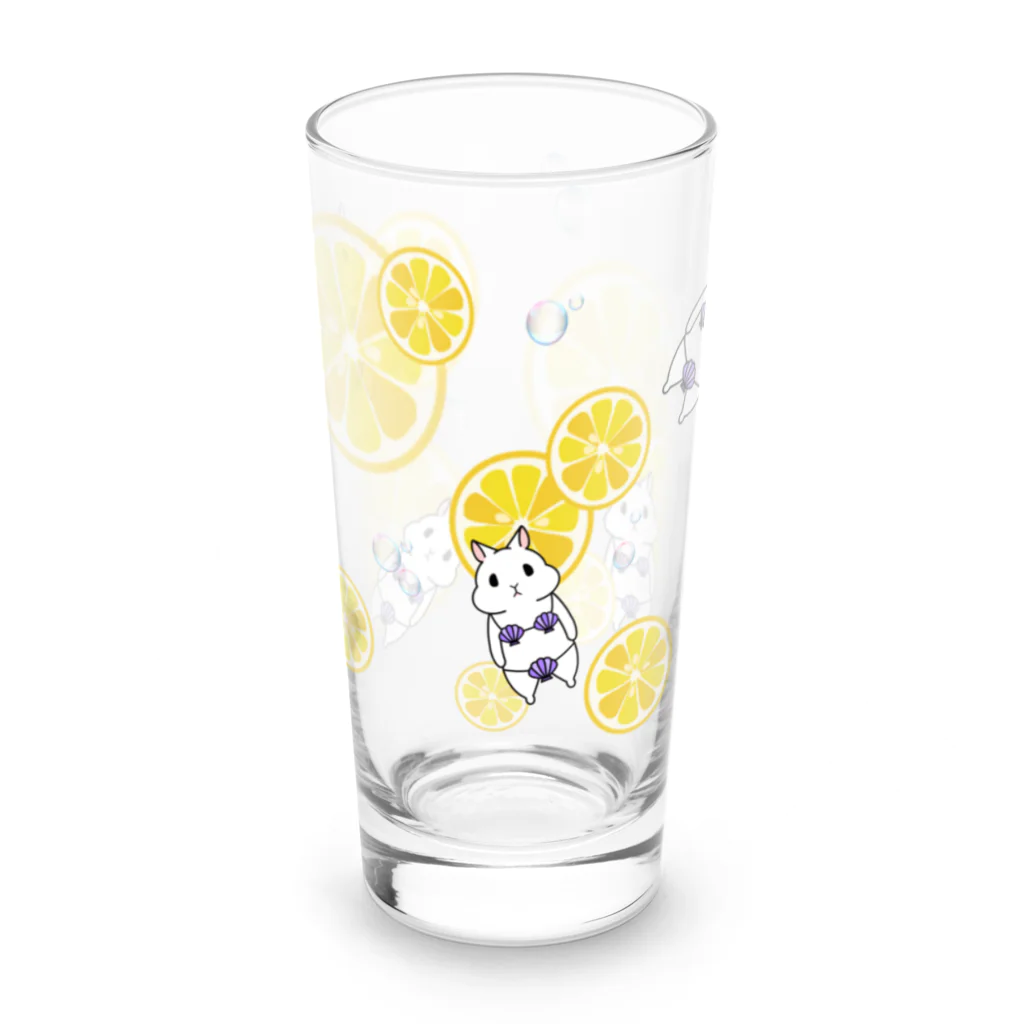 Miiiさんの爽やかレモンとウッサ氏 Long Sized Water Glass :front